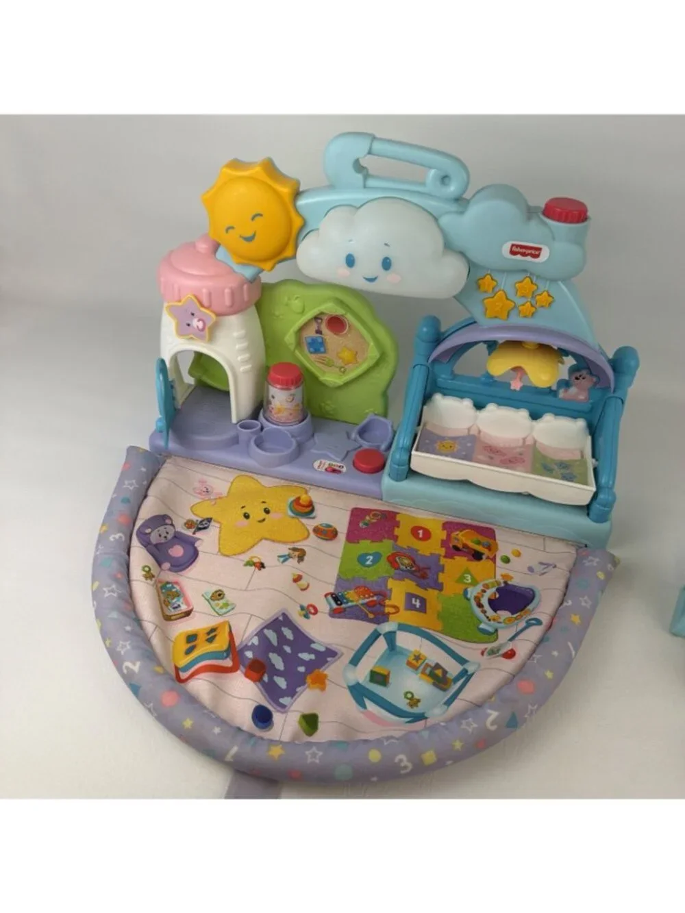 Fisher Price Little People 123 Babies Playdate Bundle w Baby High Chair Playpen